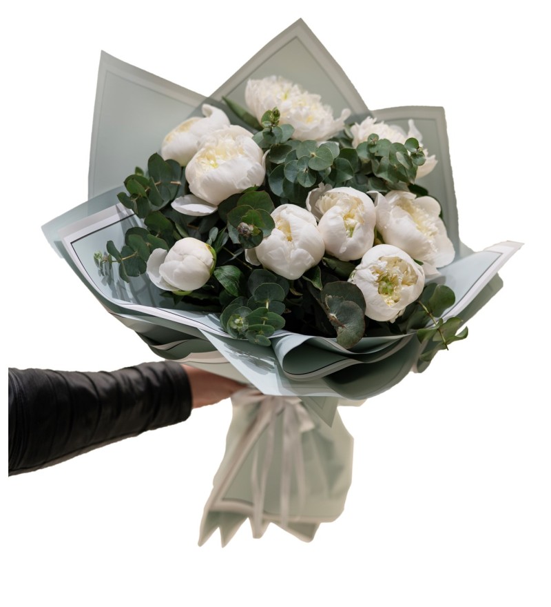 11 Adet Beyaz Şakayık Buketi