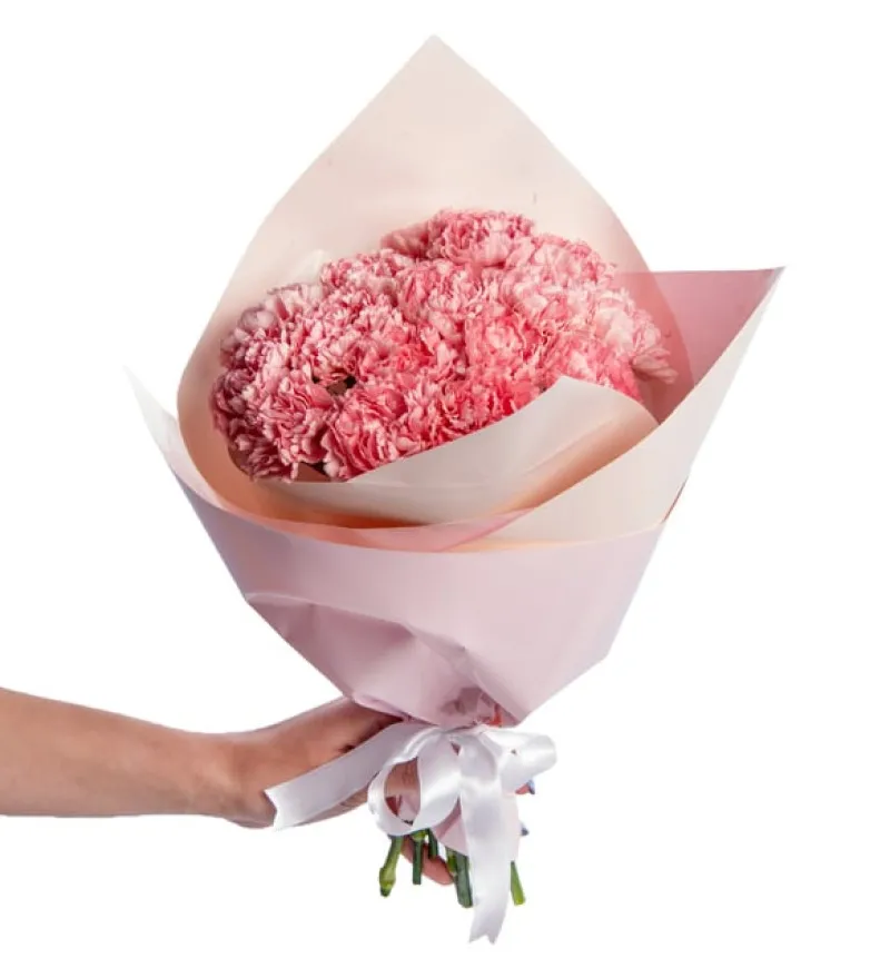 Pudra Bukette Pembe Karanfiller