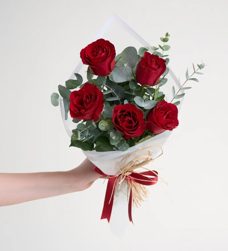 5'li Kırmızı Gül Buketi